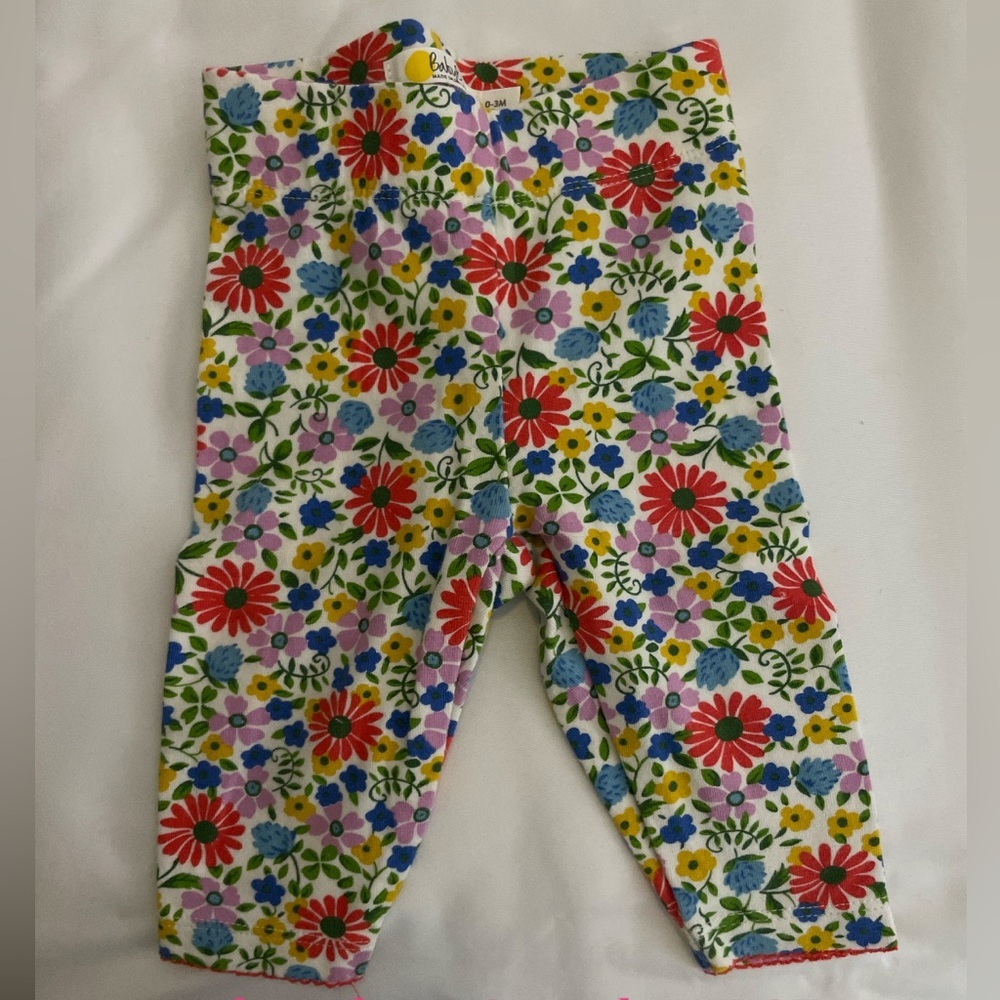 Mini Boden Floral Leggings 0-3 months